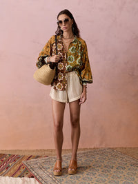 Boteh | Alhambra Swing Blouse - Tierra