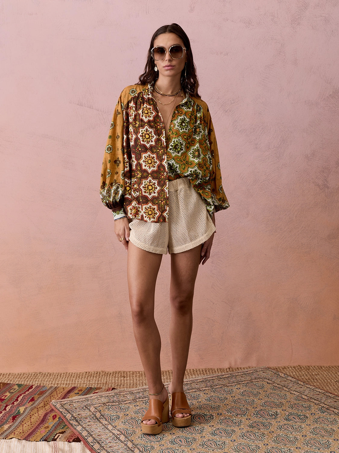 Boteh | Alhambra Swing Blouse - Tierra