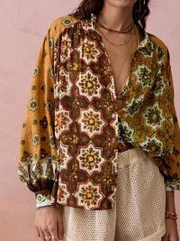Boteh | Alhambra Swing Blouse - Tierra