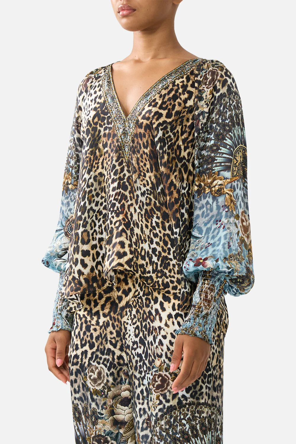 CAMILLA | FIESTA, SIESTA, REPEAT SHIRRED CUFF BLOUSE