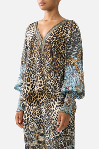 CAMILLA | FIESTA, SIESTA, REPEAT SHIRRED CUFF BLOUSE