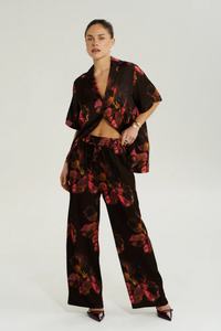 SUMMI SUMMI | WIDE LEG PANT - CHOCOLAT PETALS