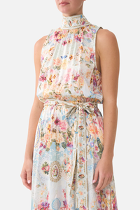 CAMILLA | A TASTE FOR LACE NECKTIE DRESS WITH ELASTICATED WAIST
