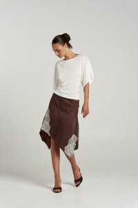 Summi Summi | Florence Asym Skirt - Espresso