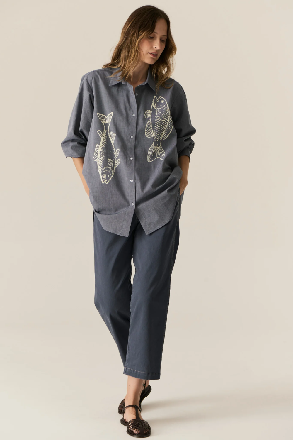 POL | FERN TAPERED PANT - BLUE