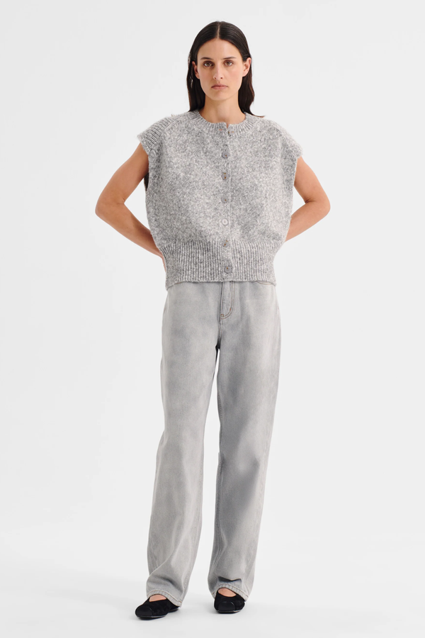 Morrison | Zoe Knit Vest - Grey Marle