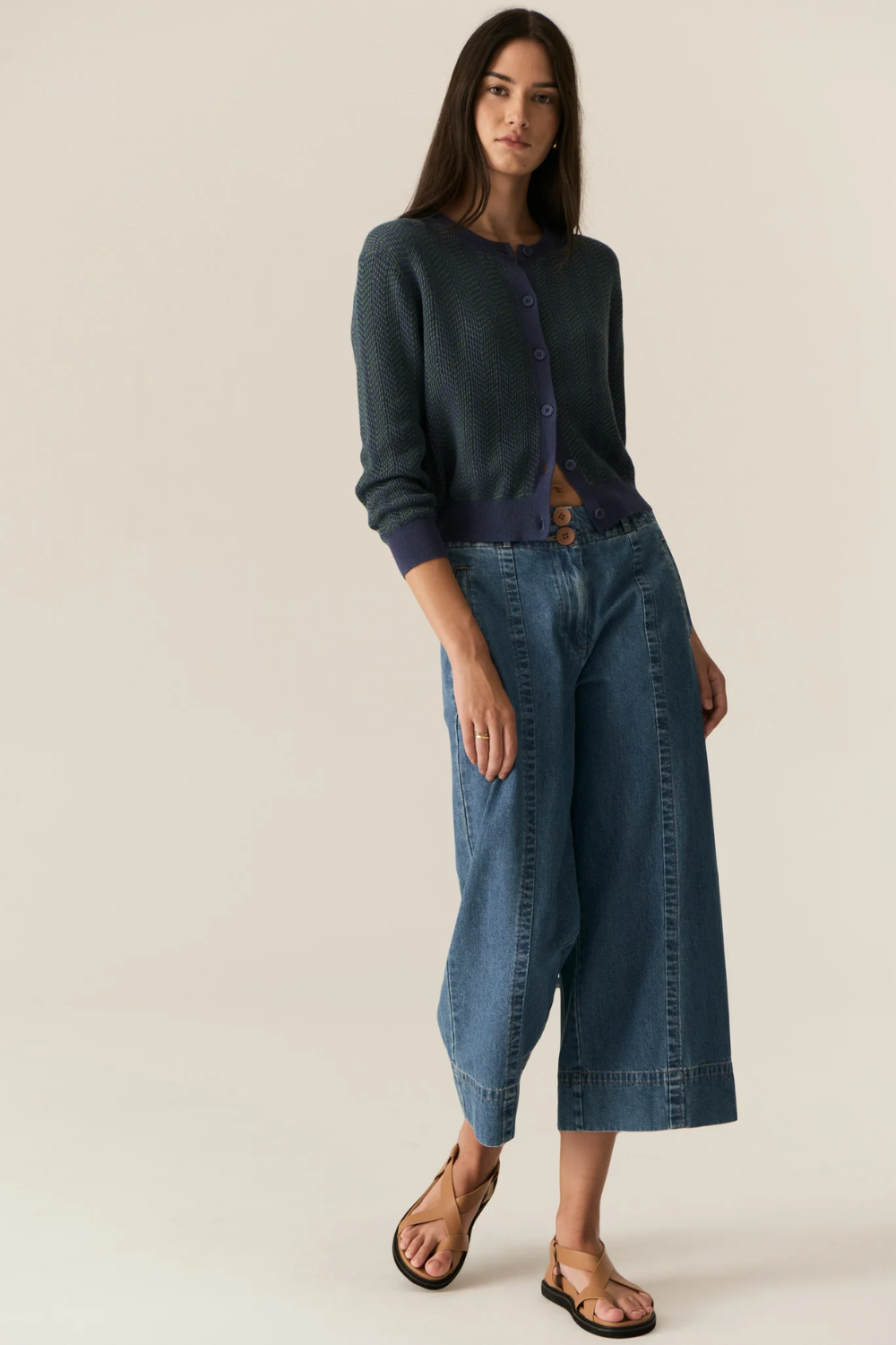 POL | CARSEN CROP PANT - LIGHT WASH