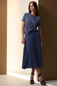 POL | SABLE TEE STRIPE - BLUE/GOLD