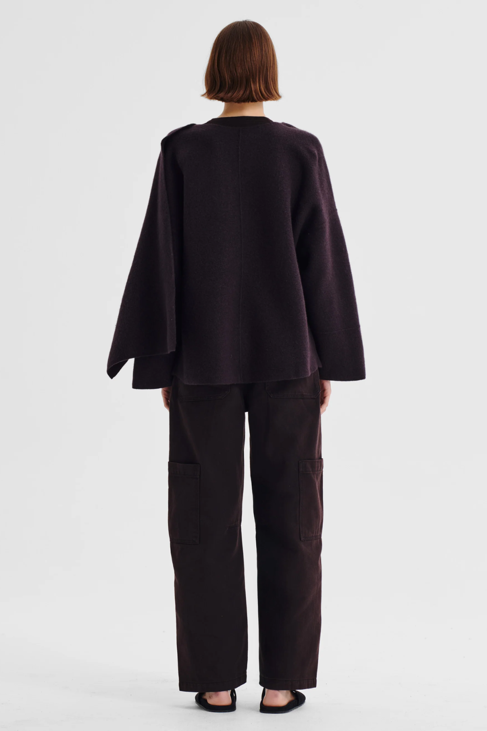 Morrison | Valerie Knit Wrap Jacket - Espresso