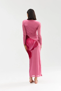 Aston Studio | Ezli Mesh Dress - Dusty Iris