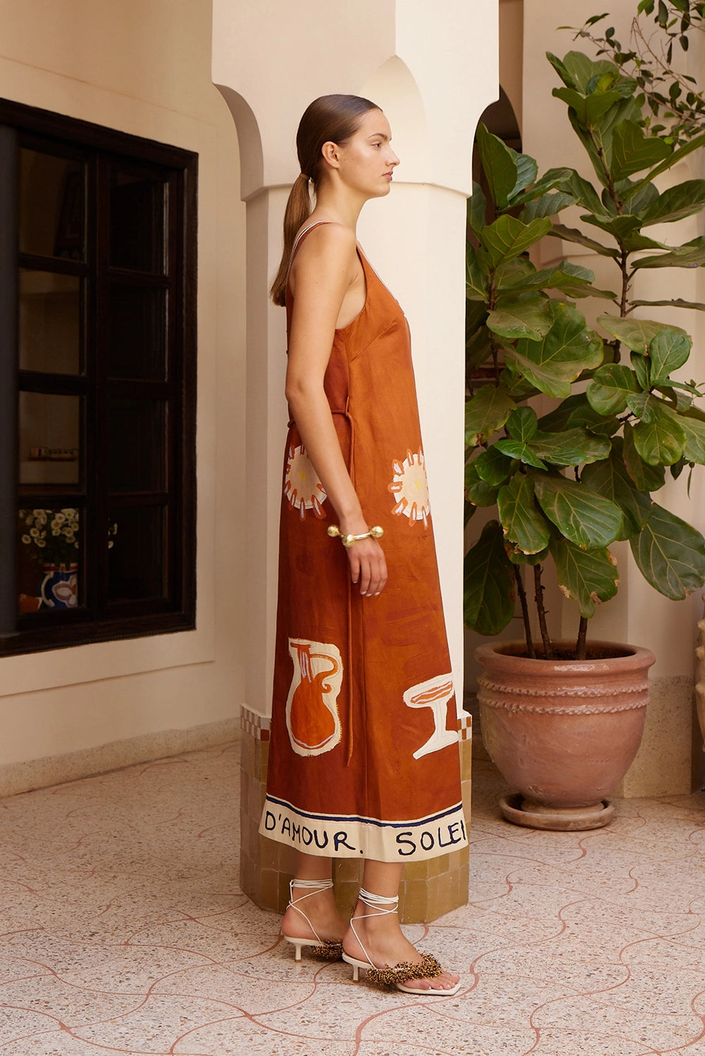 ALÉMAIS | SOLEIL D'AMOUR SILK MIDI DRESS