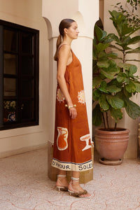 ALÉMAIS | SOLEIL D'AMOUR SILK MIDI DRESS