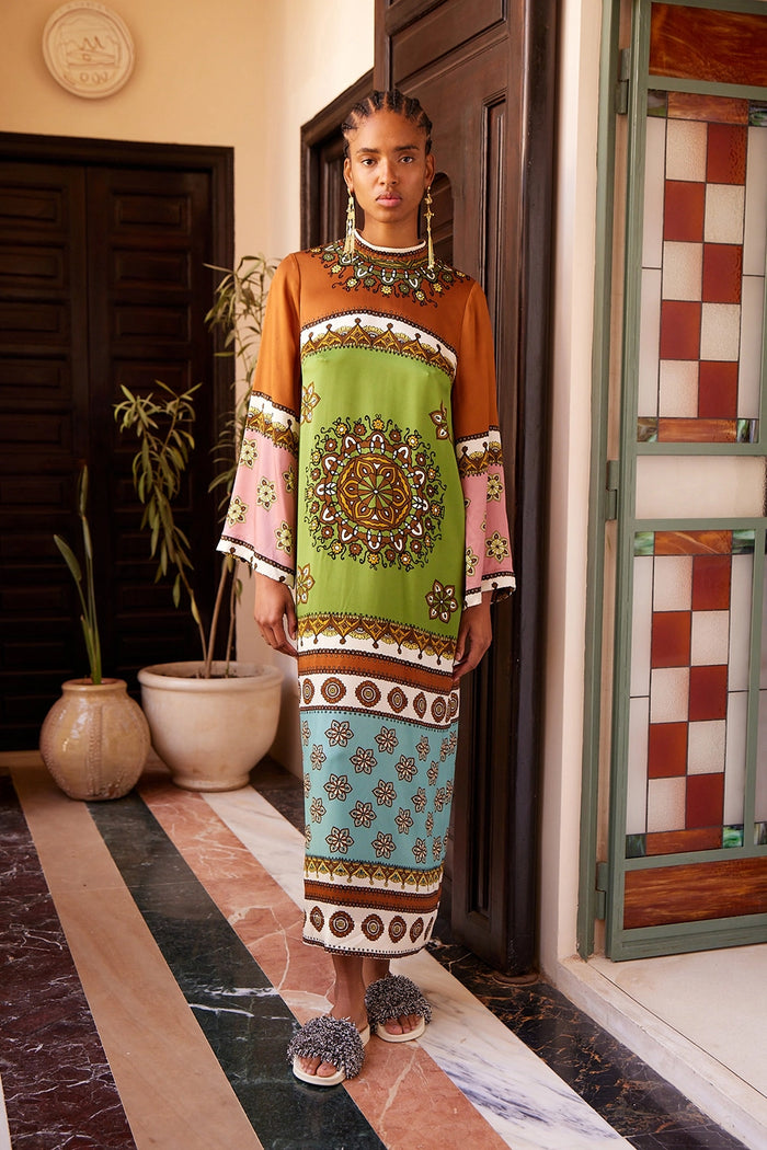 ALÉMAIS | CONTINA SILK MIDI DRESS