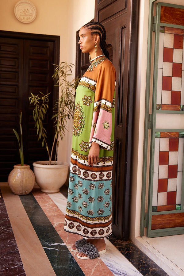 ALÉMAIS | CONTINA SILK MIDI DRESS