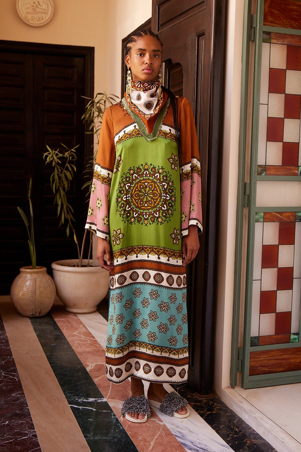 ALÉMAIS | CONTINA SILK MIDI DRESS