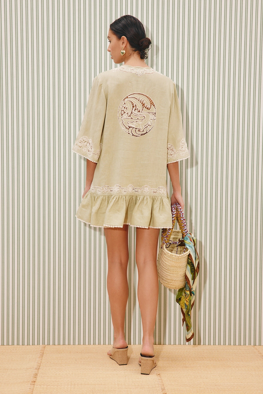 ALÉMAIS | LOUIE EMBROIDERED MINI DRESS