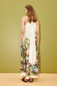 ALÉMAIS | JUNGLE BOOGIE SILK HALTER DRESS