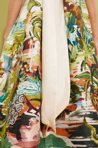 ALÉMAIS | JUNGLE BOOGIE SILK HALTER DRESS