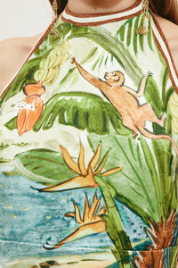 ALÉMAIS | TOUCAN TANGO HALTER MINI DRESS