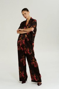 SUMMI SUMMI | WIDE LEG PANT - CHOCOLAT PETALS