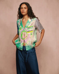 ME369 | Aya Knit Collar Shirt - Runic Whisper 126L31462