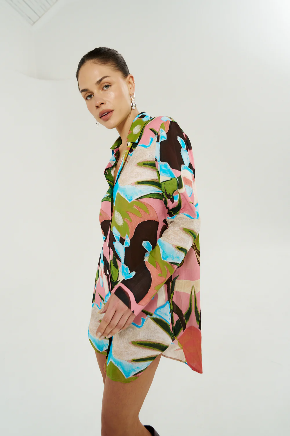 SUMMI SUMMI | LS ASH SHIRT DRESS - WONDERLAND