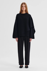 Morrison | Valerie Knit Wrap Jacket - Black