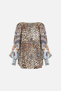 CAMILLA | FIESTA, SIESTA, REPEAT SHIRRED CUFF BLOUSE