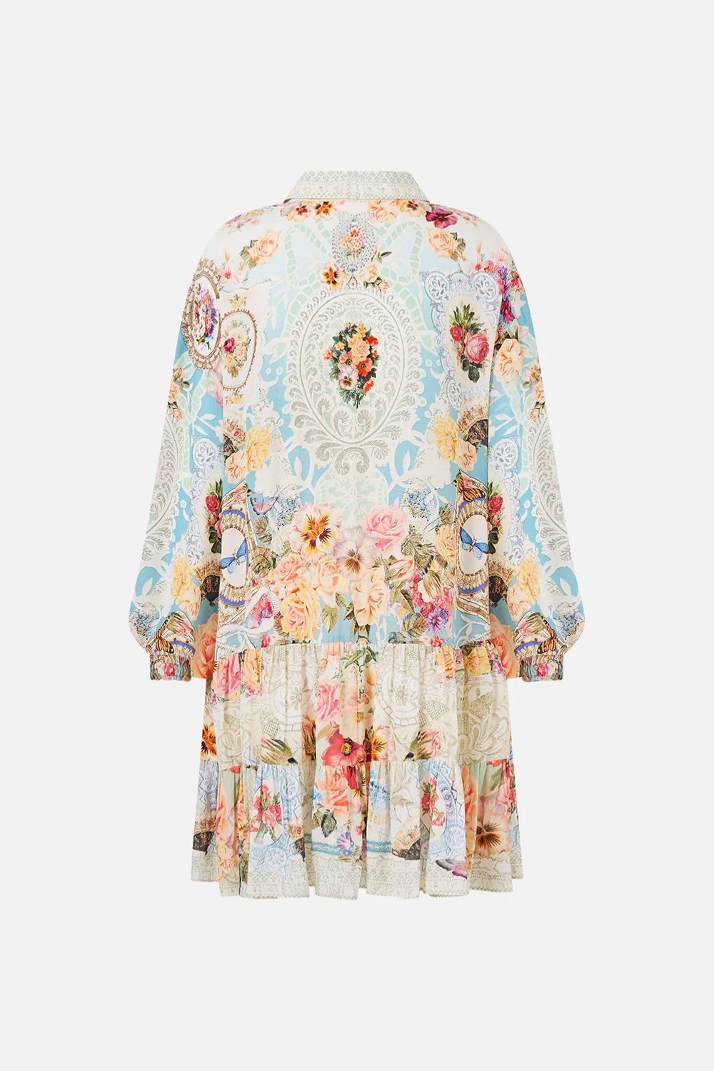 CAMILLA | A TASTE FOR LACE LONG SLEEVE TIERED SHORT DRESS