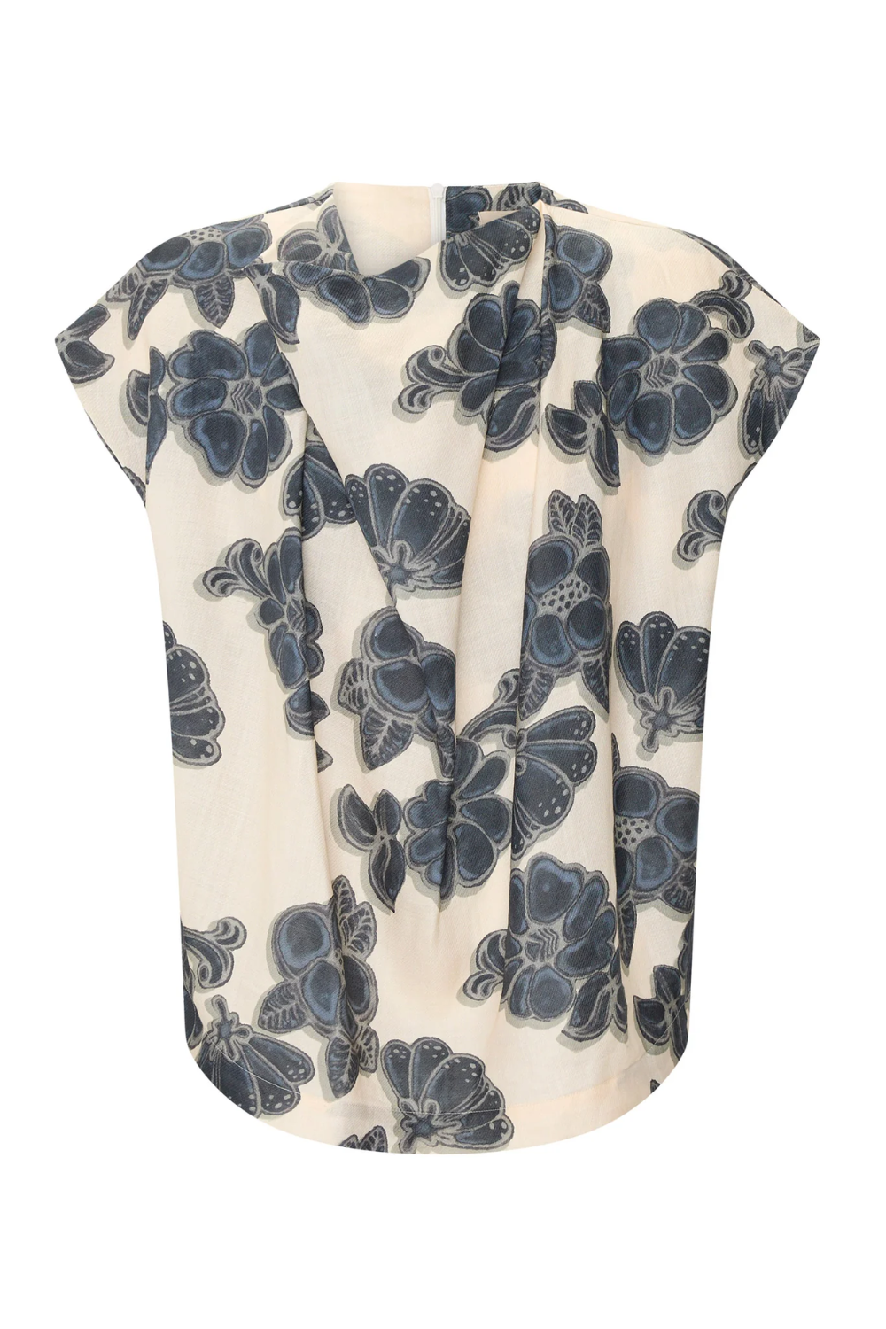 POL | AMARA TOP DRAPED - AMARA PRINT