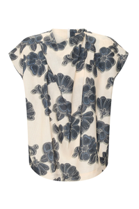 POL | AMARA TOP DRAPED - AMARA PRINT