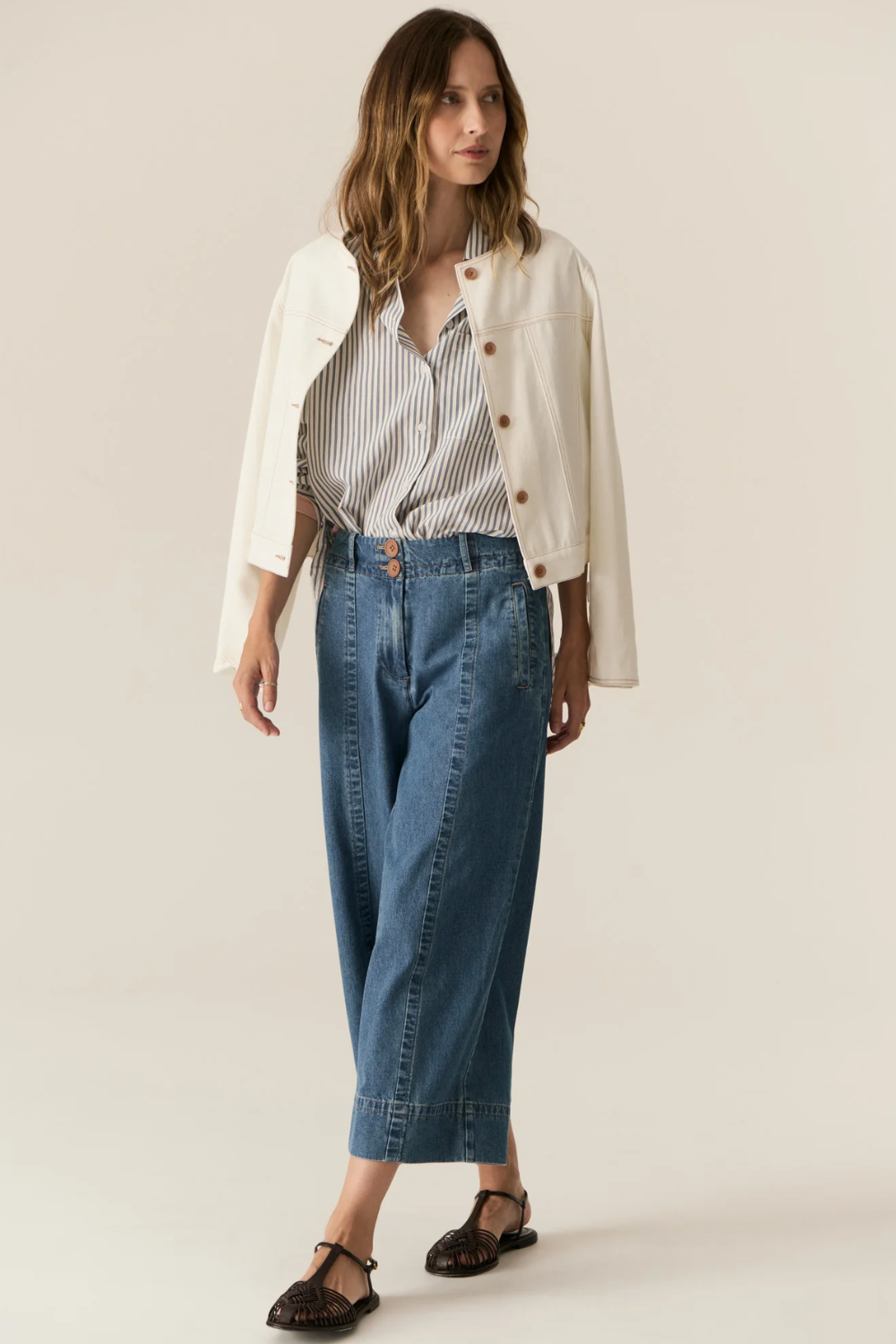 POL | CARSEN CROP PANT - LIGHT WASH
