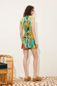 ALÉMAIS | MOKSHINI BEADED FRINGE MINI DRESS