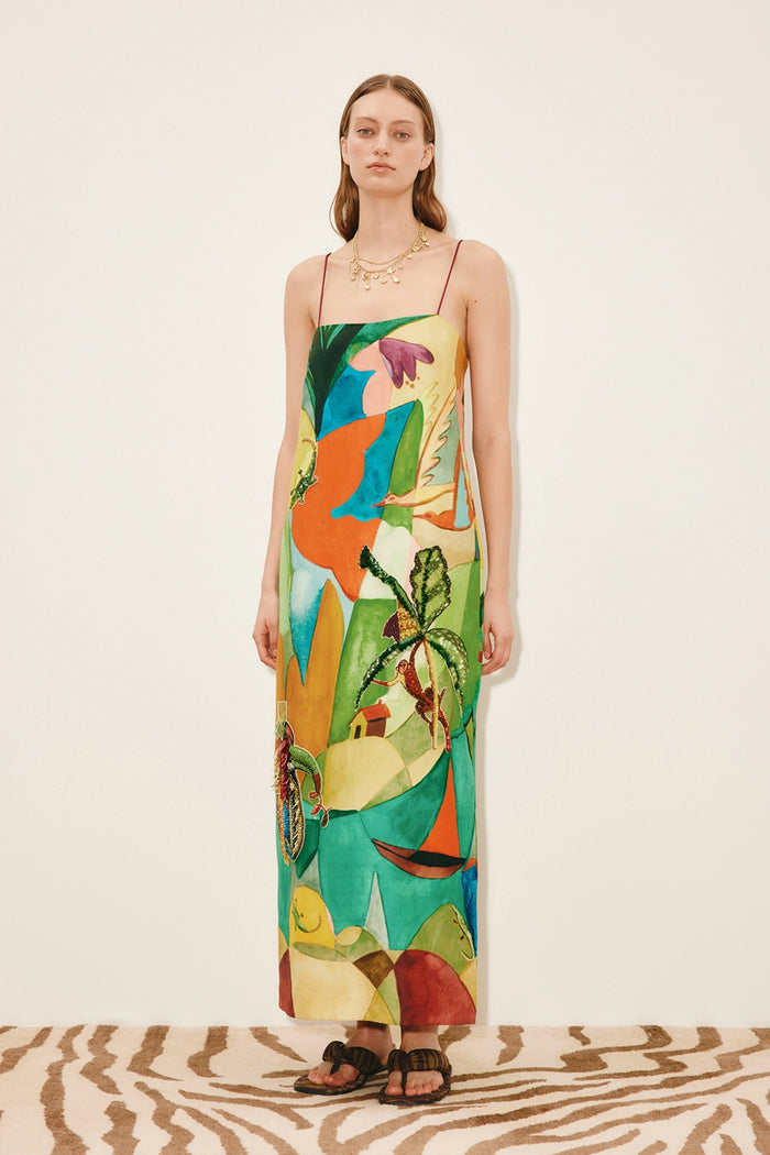 ALÉMAIS | MOKSHINI EMBELLISHED MIDI DRESS