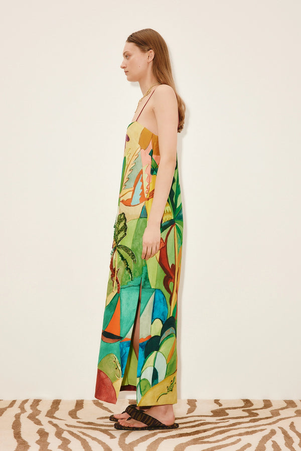 ALÉMAIS | MOKSHINI EMBELLISHED MIDI DRESS