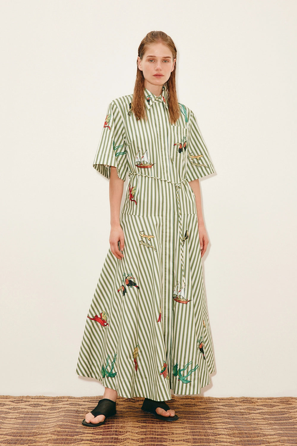ALÉMAIS | BISOU EMBROIDERED SHIRTDRESS