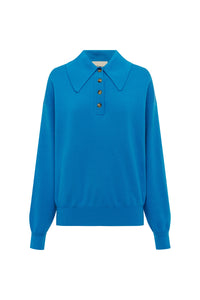 ALÉMAIS | CLAUDIA AZURE KNIT POLO