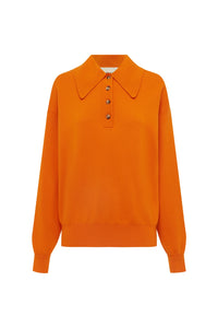 ALÉMAIS | CLAUDIA TANGERINE KNIT POLO