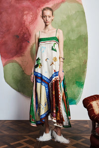 ALÉMAIS | TANGIBLE LOVE SILK MIDI DRESS