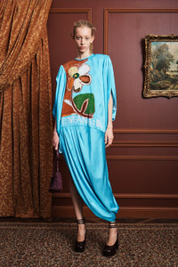 ALÉMAIS | LENNY EMBELLISHED SILK GOWN