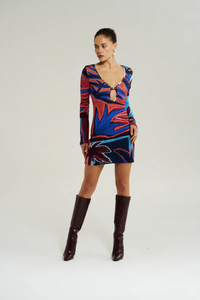 SUMMI SUMMI | AMIE LS MINI DRESS - BORDEAUX
