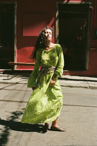 Kinga Csilla | Nova Lace Cherry Maxi Dress