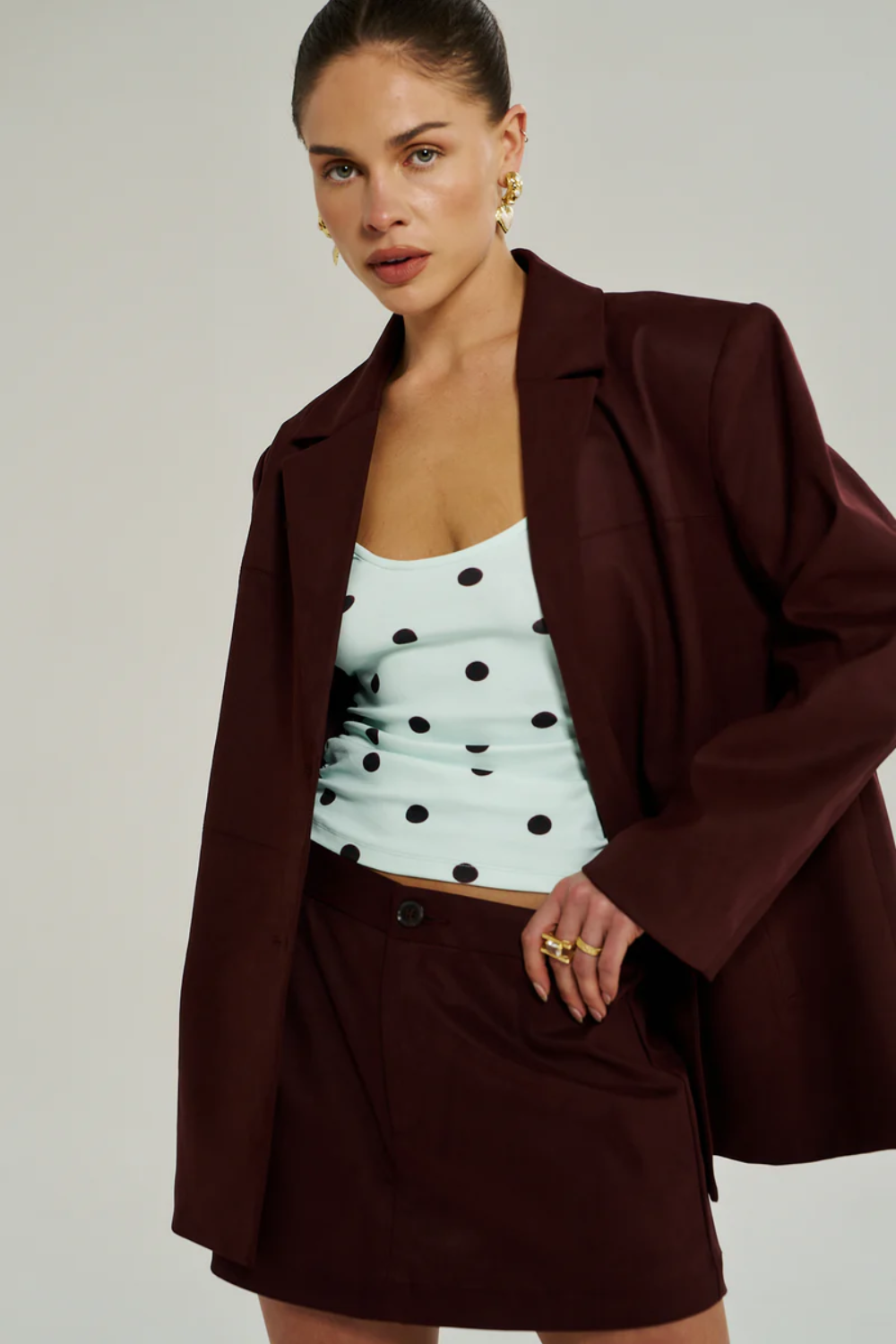 SUMMI SUMMI | A LINE SKIRT - SYRAH
