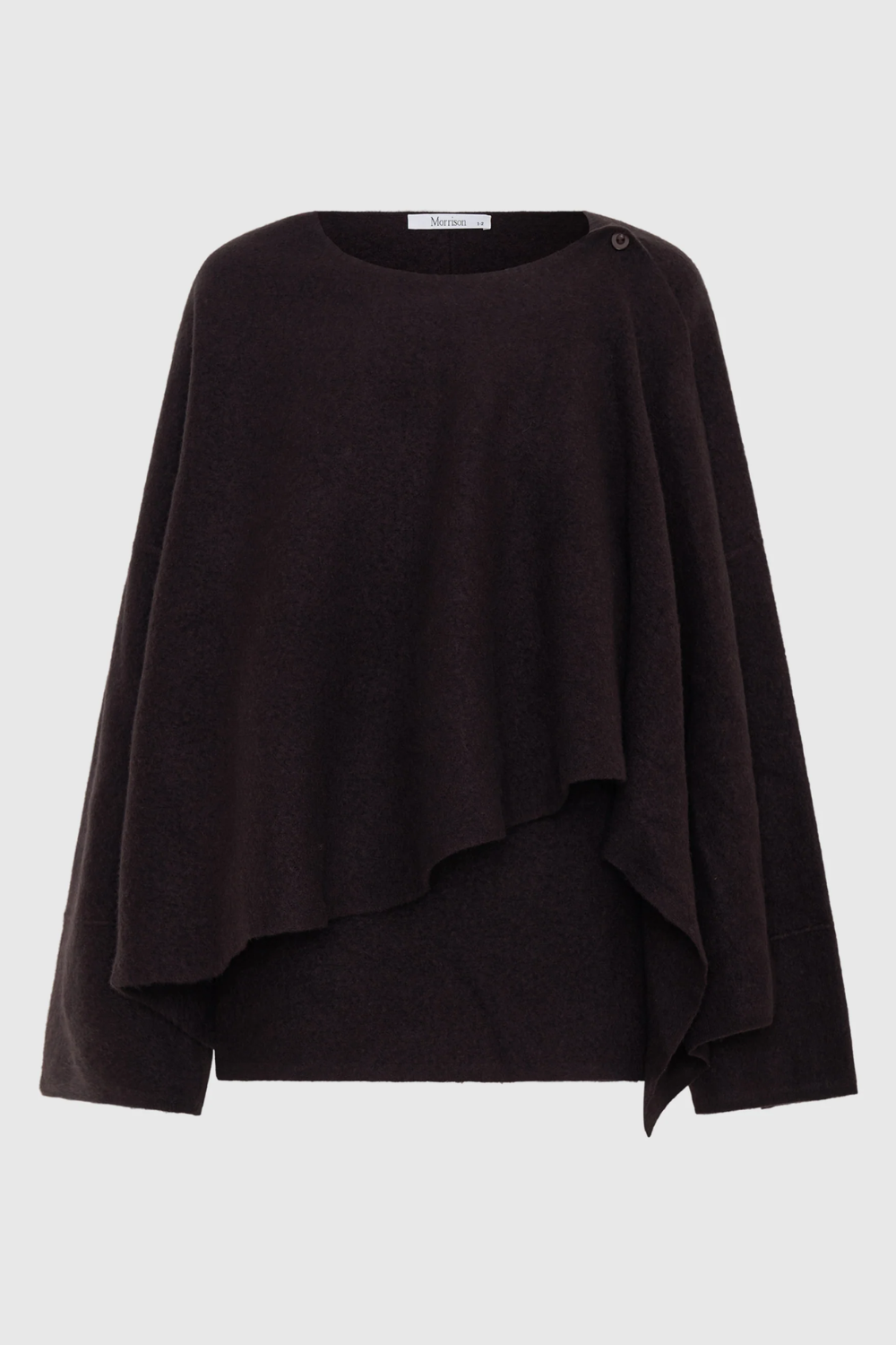 Morrison | Valerie Knit Wrap Jacket - Espresso