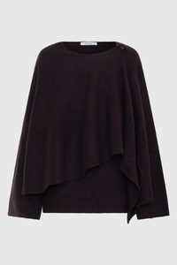 Morrison | Valerie Knit Wrap Jacket - Espresso
