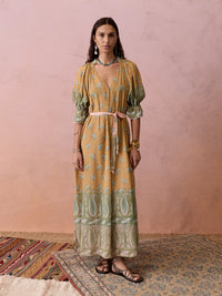 Boteh | Lucent Maxi Smock Dress - Amber