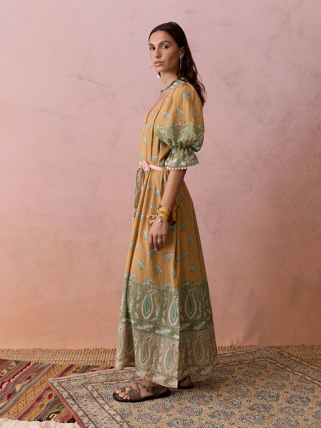 Boteh | Lucent Maxi Smock Dress - Amber