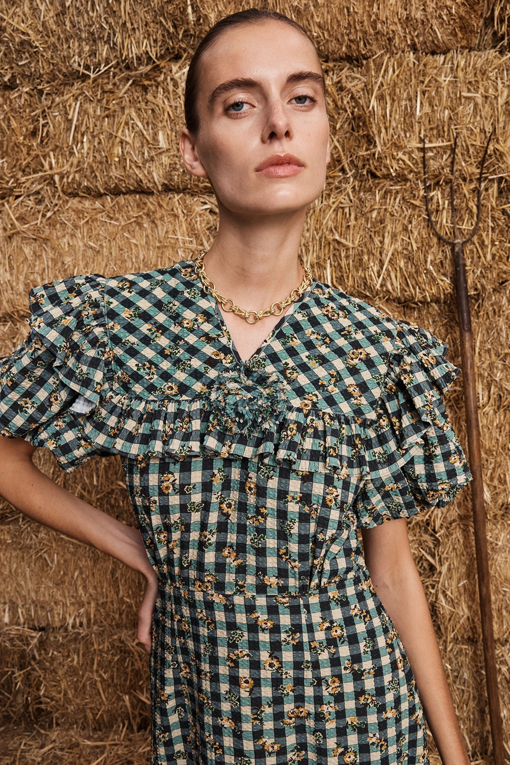 ALÉMAIS | OUTRIDER SEERSUCKER MIDI DRESS