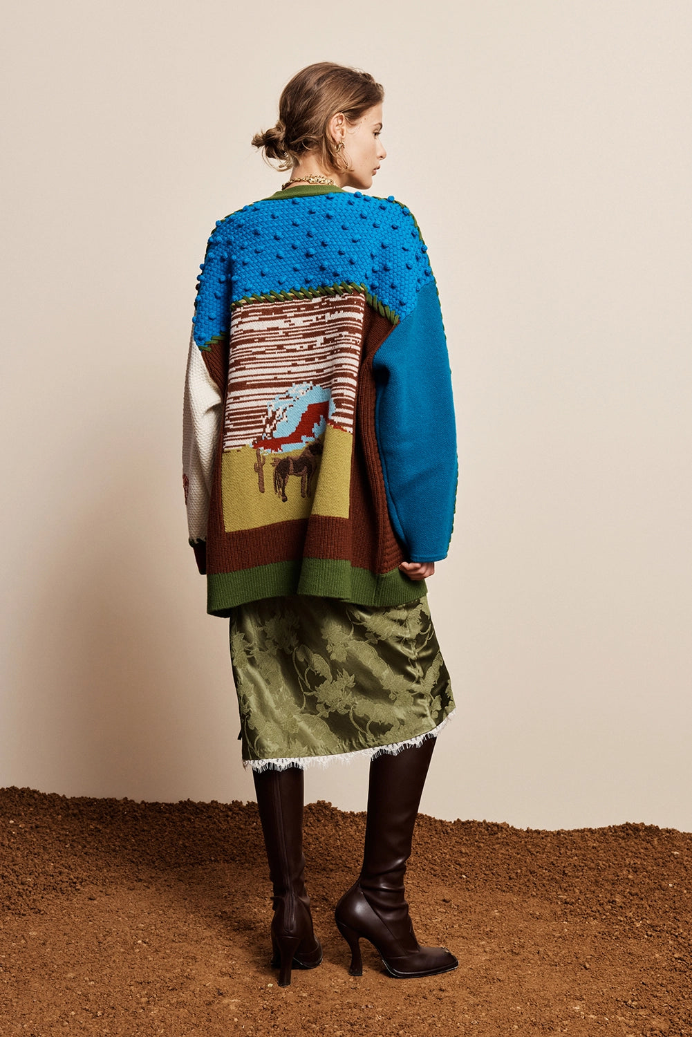 ALÉMAIS | LASSO PATCHWORK KNIT CARDIGAN