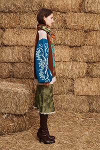 ALÉMAIS | LASSO PATCHWORK KNIT SWEATER